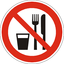 no eating or drinking sign